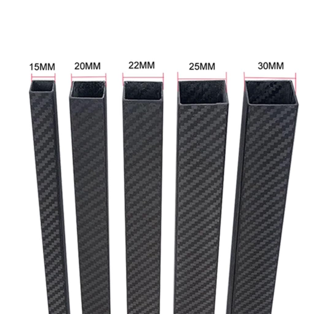 1Pcs 500mm 3k Carbon Fiber Square Tube, OD 25mm 26 28 30 32 34 35mm Twill Matte Large Diameter High Strength Full Carbon Fiber Square Tube (Color : 28x28x26mm twill)