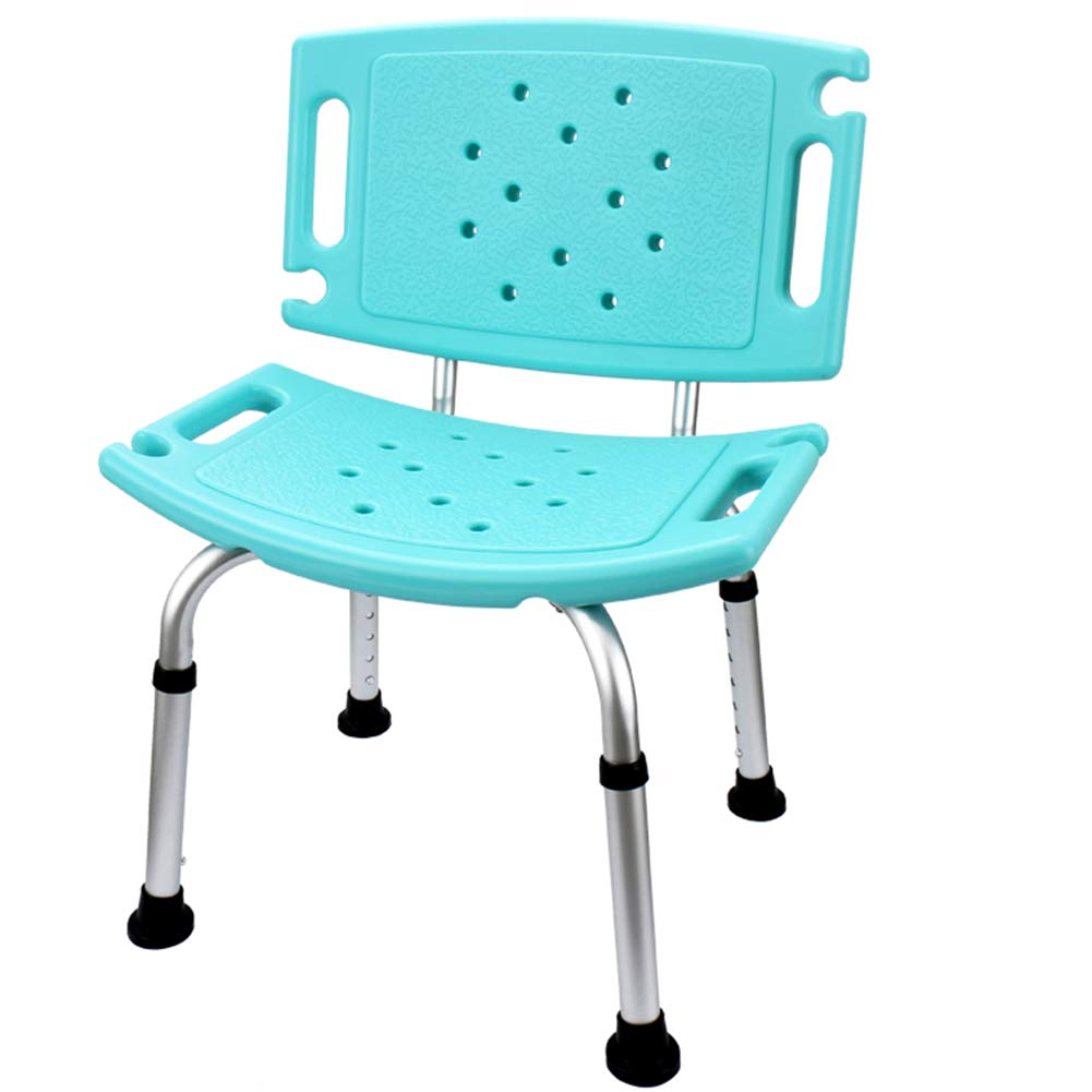Silla de Ducha de Aluminio Regulable en Altura,Médico Taburete de Ducha Antideslizante con Respaldo y Reposabrazos,Brindar Asistencia para Ancianos y Discapacitados