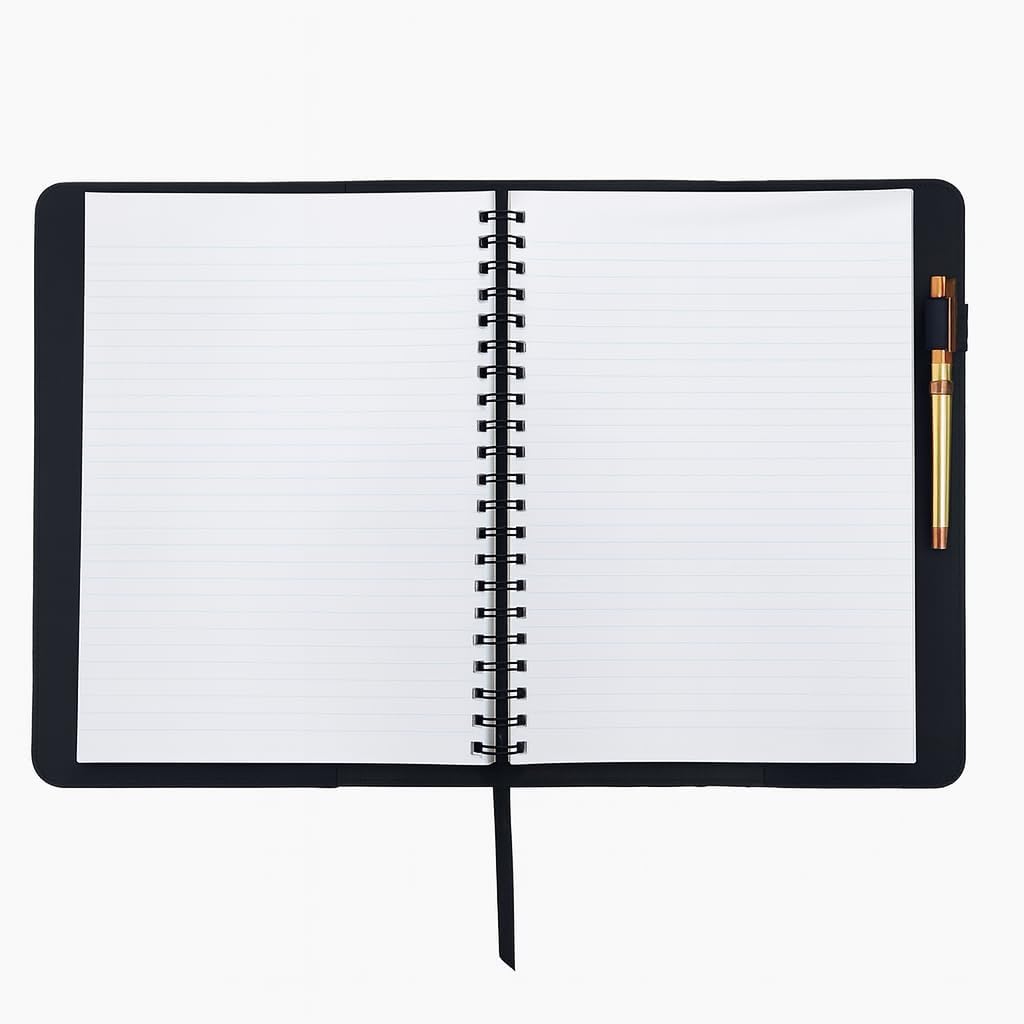 Black Leather Journal Cover XXL – Refillable Notebook Cover 8.5 x 11 Inches , Handmade Executive Writing Padfolio, Compatible with Moleskine XXL Leuchtturm1917 XXL Mead Five Star