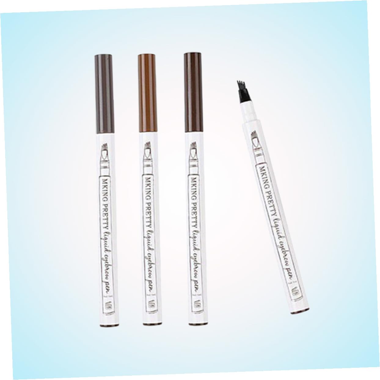 minkissy 12pezzi Penna Sopracciglia Denti Makeup Naturale Per Sopracciglia Castagno Marrone Scuro Nero