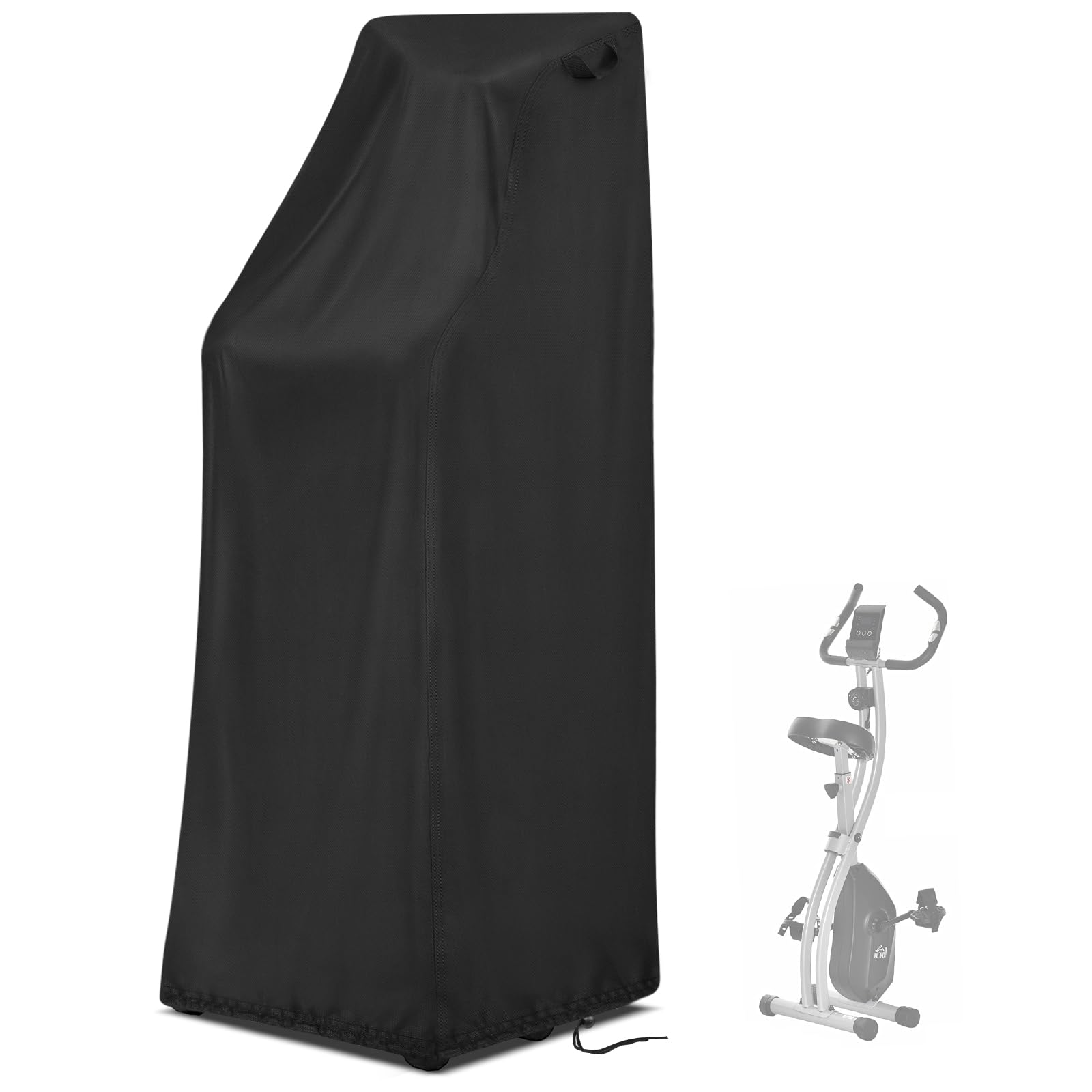 Ultifore Exercise Bike Cover, 210D Folding Exercise Bike Covers for Home Use, Waterproof Dustproof Protective for Indoor Fitness Equipment - 51L x 65W x 142H cm