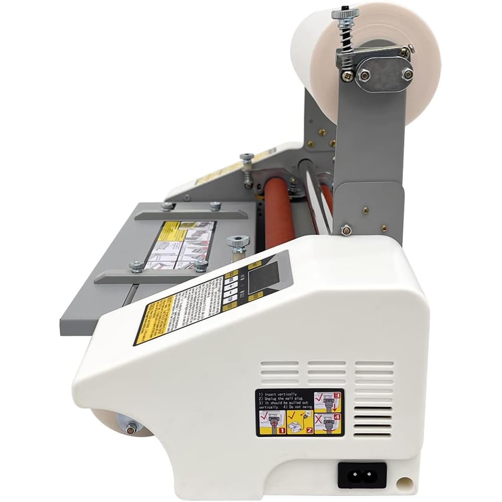 Maszyna do laminowania na gorąco i na zimno, regulowana od 0 do 180 ℃, jednostronna i dwustronna laminator termiczny, 9 regulowanych prędkości biegu, 4 rolki wyświetlacza cyfrowego A2+ Laminator, do