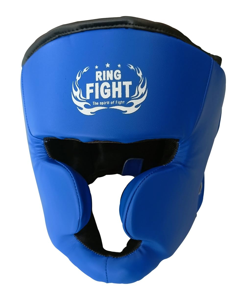 Boxing Headguard MMA Training Headgear Muay Thai Full Face Protection Guard Sparring Helmet Head Guard Blue
