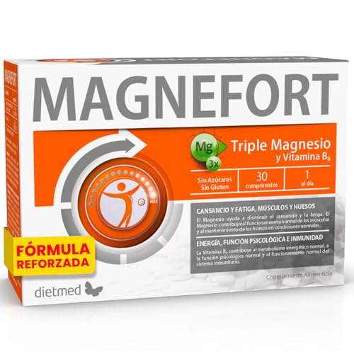 Dietmed | Magnefort - 30 Comprimidos | Triple de Magnesio con Vitamina B6 | 1 al día