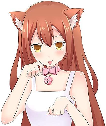 Vista 2 de LEWECEEO PU Leather Bow Collar Necklace Choker with Bell Cat Cosplay Kitty Necklace Choker Collar for Women