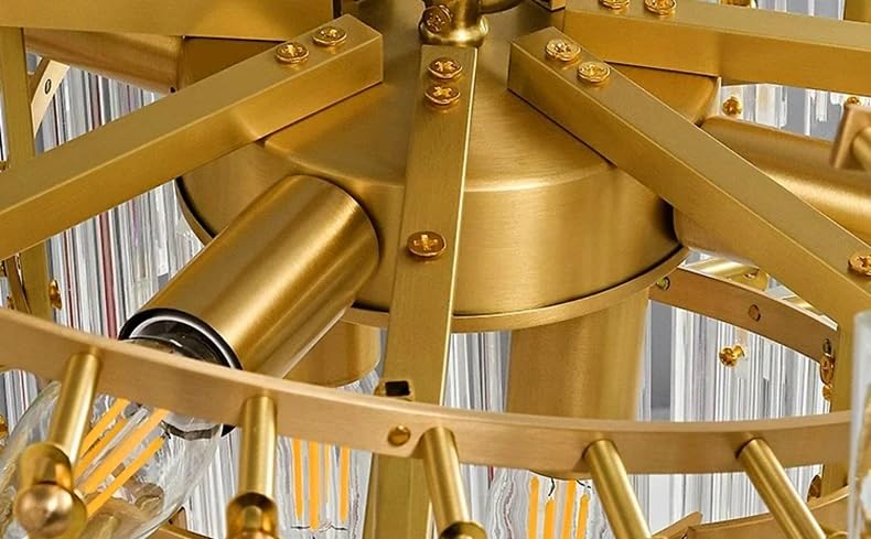 LXMQEF Soggiorno Lampadario di Lusso con Luce di Cristallo Lampada da Pranzo Semplice e Moderna per Camera da Letto Villa Illuminazione Domestica ﻿,Isola