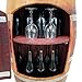 Central Coast Creations Wine Barrel Wine Rack Bar Wine Barrel Furniture (Wine Barrel Stave Top)