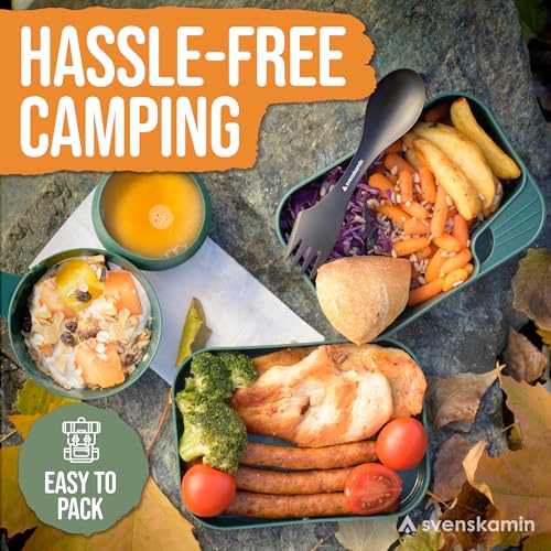 Eco-Friendly 4-Pack Reusable Camping Spork Set - Lightweight 3-in-1 Travel Utensils for Picnics, Hiking, Tailgating & Lunch Boxes - Image 5