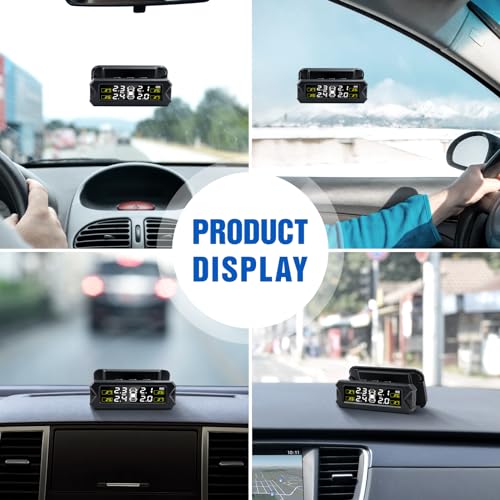 Obdresource TD50 Tpms Tire Pressure Monitoring System Solar Wireless Tpms Sensor Kit Angle Adjustable Solar Powered 14-87Psi Real Time Detect Ip68 Waterproof thumb #6