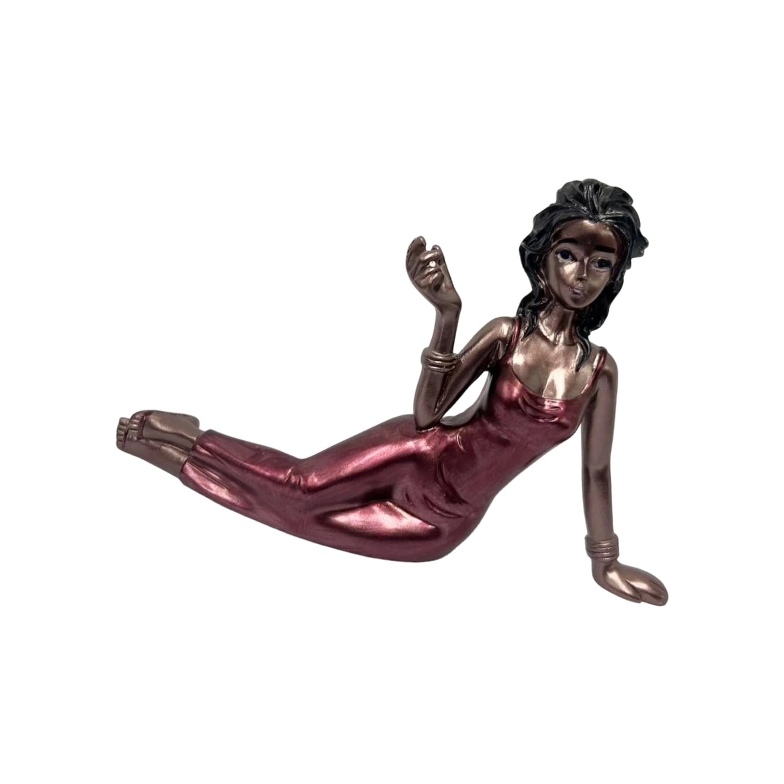 VlHpnpe Scented Stick Holder Resin Lying Lady Figurine Ornament Tabletop Bookshelf Mantels Display Contemporary Scent Stand