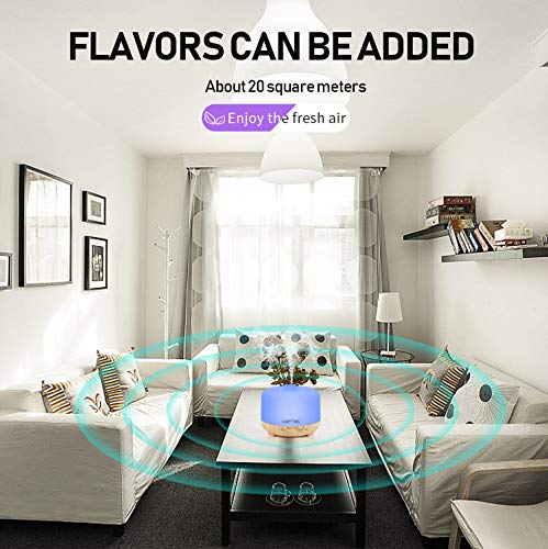 Happtws 500Ml Essential Oil Diffuser Set - Cold Mist Humidifier And Diffuser 2-In-1, 4 Timers And 7 Color Settings, No Water Auto Shut Off, Suitable For Room, Yoga Room, Office #TOP6