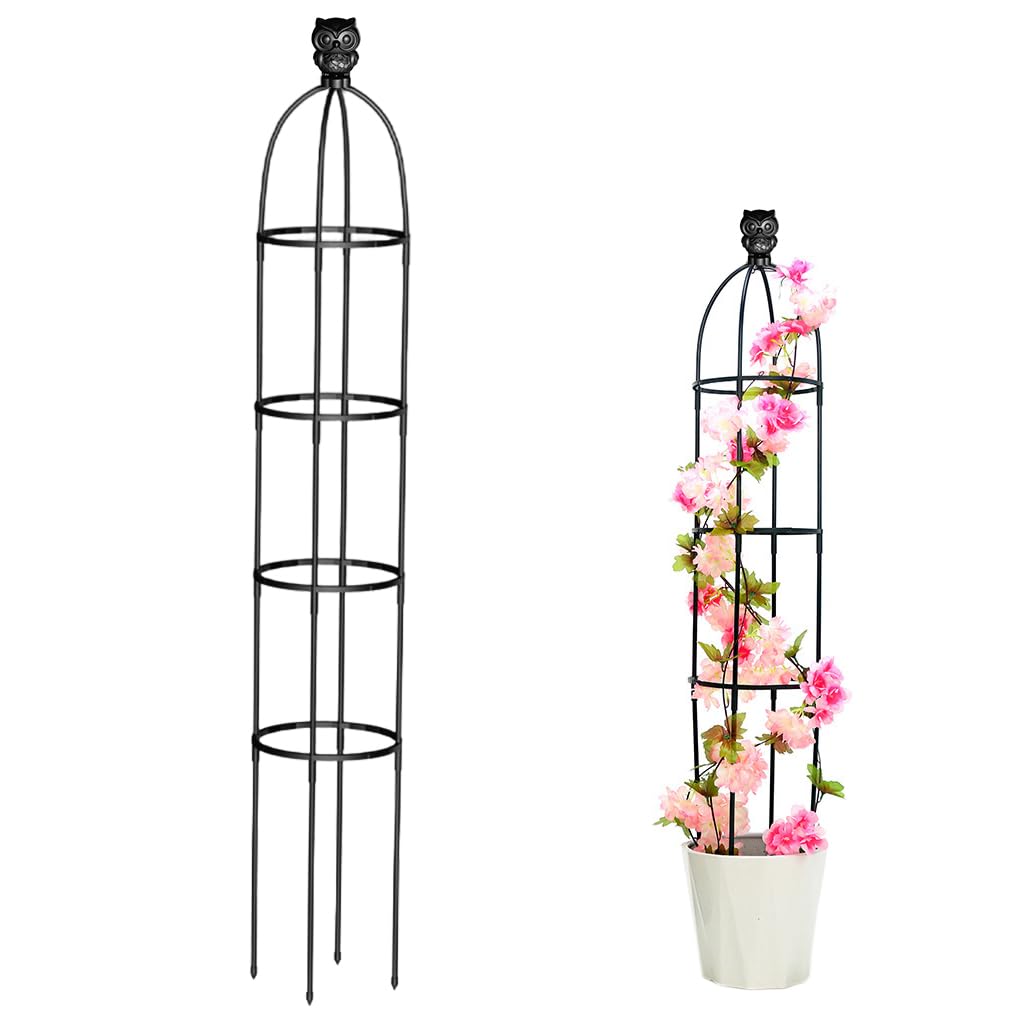HASTHIP® 145cm Climbing Trellis Garden Owl Topper Decorative Plant Flower Trellis Garden DIY Adjustable Climbing Flower Plants Pot for Clematis, Climbing Roses, Tomatoes, Ivy-image-7