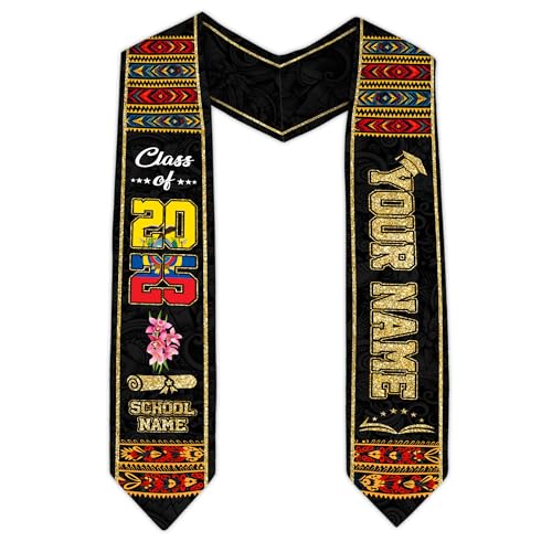 MonkeyVan Ecuador Graduation Stole, Ecuadorians American Flag Graduation Sash 2025, Ecuadorians Graduation Sash Style 5