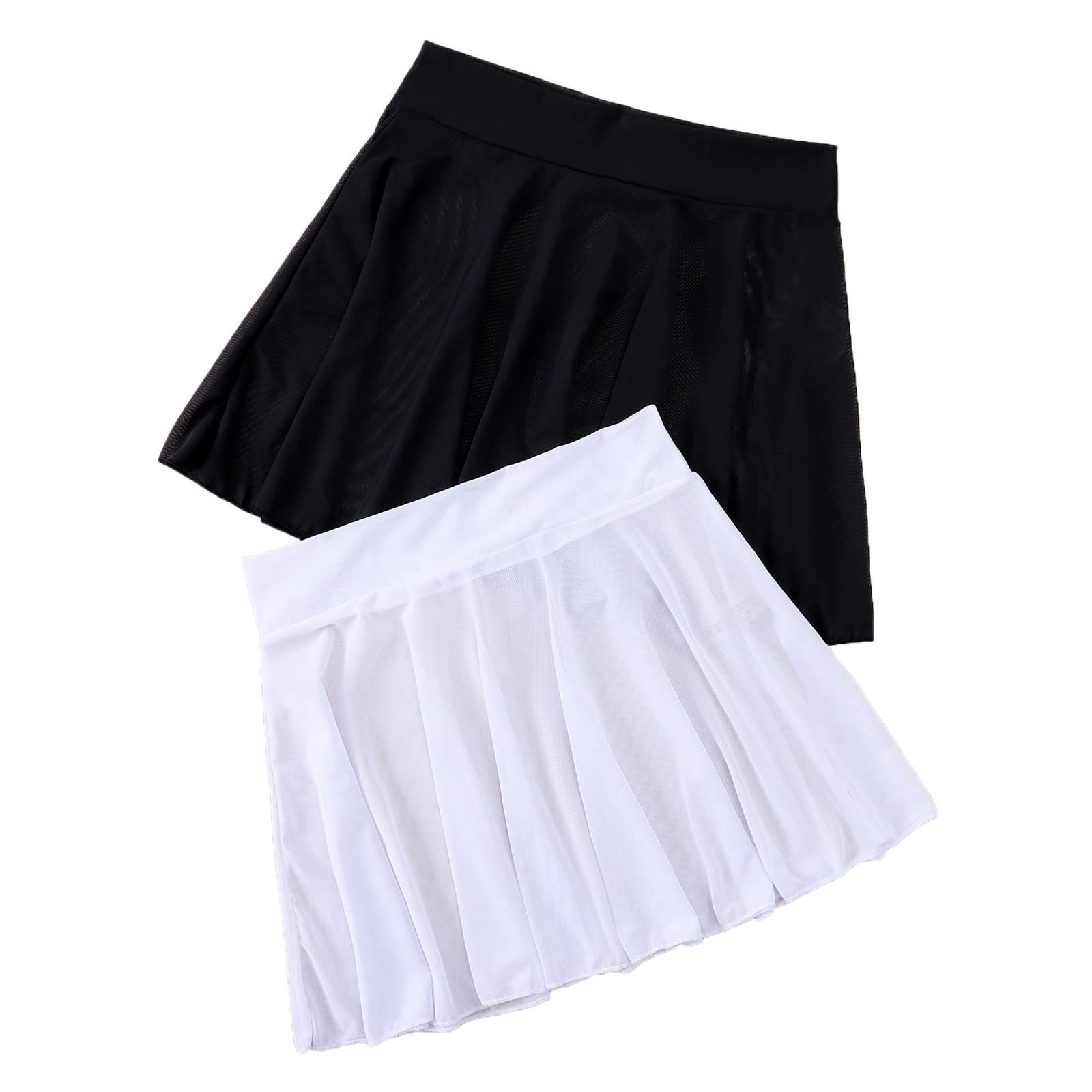LZPCarra 2 faldas de playa para mujer, cortas, para playa, color negro, translúcido, pareo, sexy, de verano, de gasa, para ir de playa, para la playa, para la playa