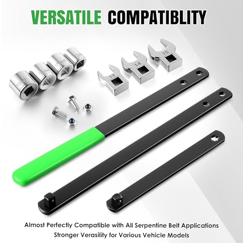 Image of Meonum Universal Serpentine Belt Tool Kit, Tensioner Wrench(Green)