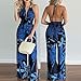 R-970 Royal Blue Floral Graphic Jumpsuits for Teen Girls Summer Fall Backless Boho with Slit Overalls Romper Womens 2026 Soft Comfy Clothes Fashion Y2K M