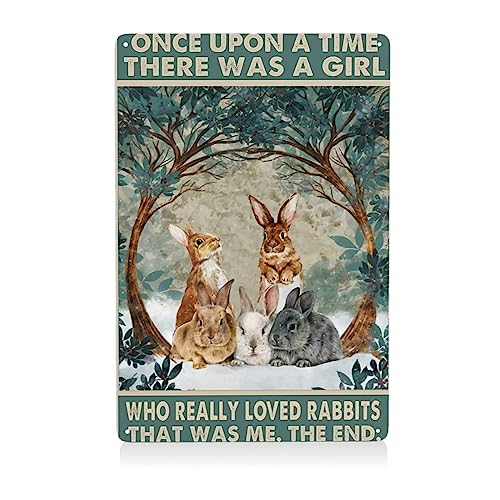Funny Black Cat Vintage Metal Tin Signs I Do What I Want Wall Decor Lovely Cats Metal Poster Vintage Aluminum Sign (Rabbit)