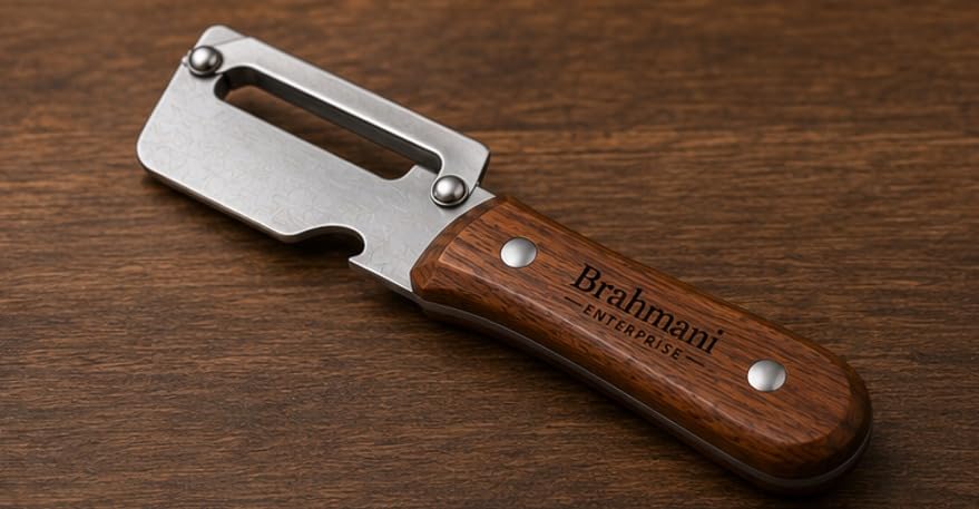 Brahmani Enterprise Folding Cleaver Knife with Wooden Handle | Stainless Steel Blade, Riveted Wood Grip, Compact Fold Design, Bottle Opener Feature, Portable Utility Tool-image-41