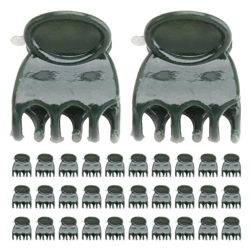 BESPORTBLE 250 Clips de Support pour Plantes Grimpantes de Jardin Pinces pour Orchidées en Plastique Réutilisables Couleur Vert Foncé pour Tuteurs et...