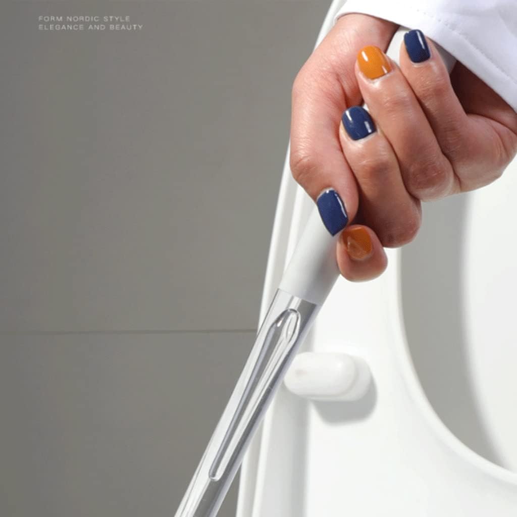 Toilet Brush Modern Toilet Brush and Holder，Toilet Bowl Cleaner Brush with Brush and Storage Caddy，Toilet Scrub Brush for Bathroom Cleaning Upgraded