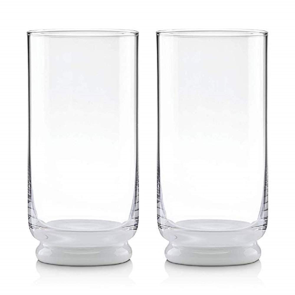 kate spade New York 879997 Charles Lane Clear Hiball White, Set of 2