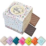 Coffret de Chocolats - Boîte de 40 Carrés de Chocolat Individuels - 7 Saveurs à Dégust...