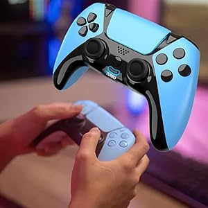 Replacement for PS4 Controller,Wireless Pro for Playstation 4 Controller,No Drift ALPS Joystick,Cheap Control Compatible with PS4,Slim,Pro,PC,TV,Dual Vibration Gamepad with Back Paddles,Turbo,Blue