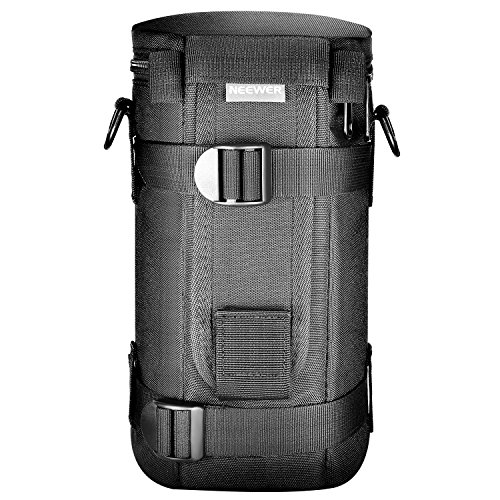 Neewer® NW-L2070 Black Padded Water-Resistant Lens Pouch Bag Case with Shoulder Strap for 70-200mm Lens, Such as Canon 70-200/2.8IS, 100-400, 180mm / Nikon 70-200, 80-400, 180-2.8