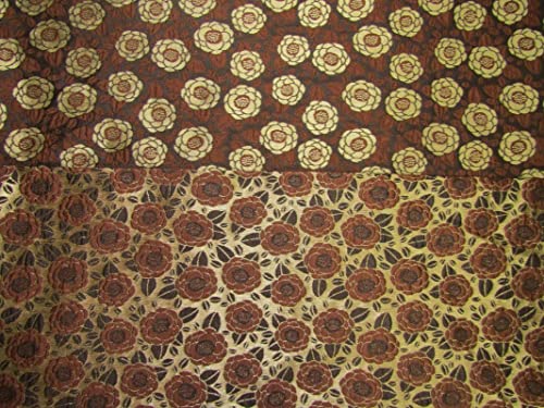 Reversible Brocade Fabric Brown & Gold Color 46" Wide bro612[2]2