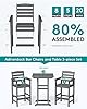 SERWALL Balcony Adirondack Chairs and Table 3 Pieces Set, Adirondack Bar Height Chairs Set of 2 and Bar Table, Outdoor Bar Stools Set, Gray #4