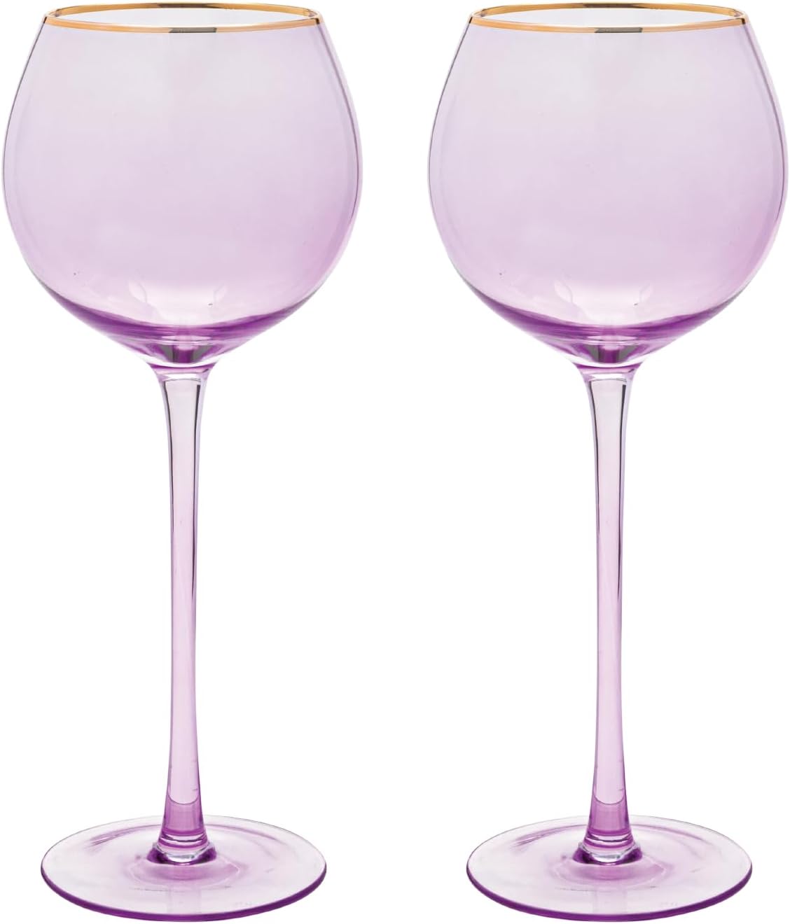 Lilac Colour Block Vino Glass 2P Set One Size main image 1