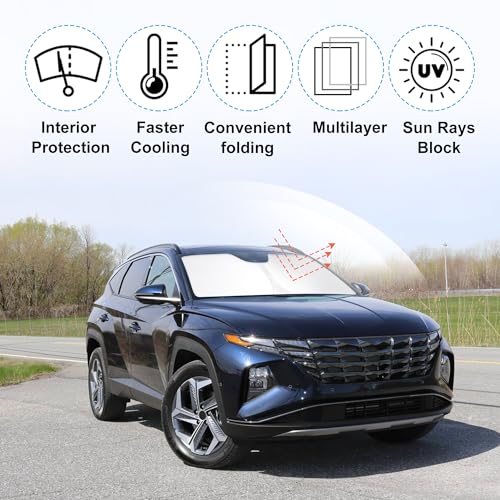 Image of Windshield Sun Shade Sunshade for 2022-2026 Hyundai Tucson