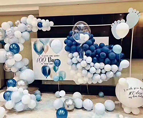 Image of KALOR Navy Blue Balloons,100 Pcs 5 Inch Mini Matte Latex Balloons for Balloon Garland Arch, Birthday Decoration, Wedding Party, Baby Shower Decorations