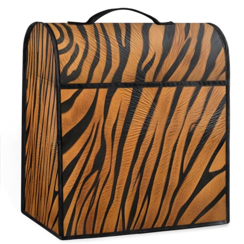 Coffee Maker Cover Animal Tiger Skin Kitchen Appliance Covers Small Appliance Covers Blender Cover Juicer Cover Dust Covers for Kitchen Appliances with Top Handle and Pockets,Washable,B810