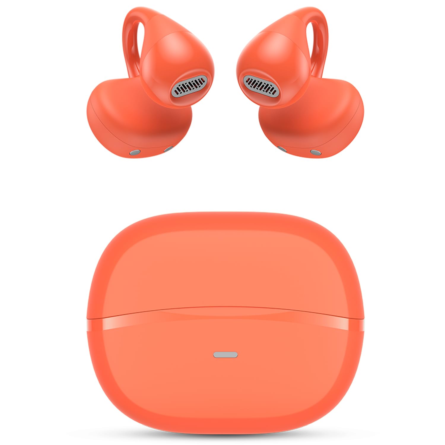 SPC Boost Clip – Cuffie wireless open-ear con clip | ENC per chiamate chiare | Durata della batteria di 26 ore | Bluetooth e Google Fast Pair | IPX5 | Controllo touch e assistente vocale - Arancione