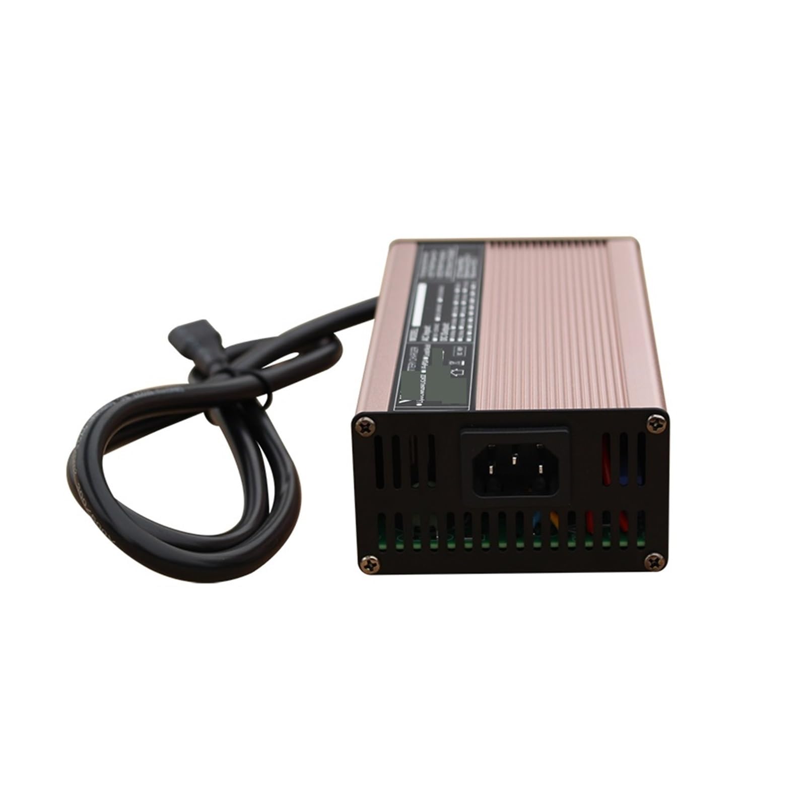 Caricabatterie per batterie al Piombo Caricabatterie 24V 20A for batterie al Piombo AGM Gel, Riparazione a impulsi, Uscita di Carica 27,6V con Ventola, Guscio in Alluminio(Red Plugs,E+U 220V)