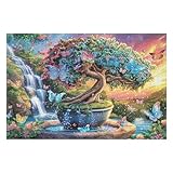 Forest Ancient Tree Landscape Jigsaw puzzles available in 300PCS/500PCS/1000PCS are made of premium thickened cardboard, with precision cutting for tight seamless interlocking. No burrs, no dust, delivering a smooth frustration-free assembly experience for all puzzle enthusiasts.