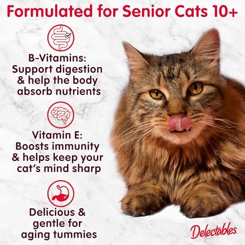 Delectables Lickable Treat Savory Broth Senior 10+ Wet Cat Treats with Real Chicken & Tuna, Food Topper, Hydrating, Grain-Free, No Fillers, No By-Product, No Added Preservatives, 1.4oz Pouch, 12ct — view 8