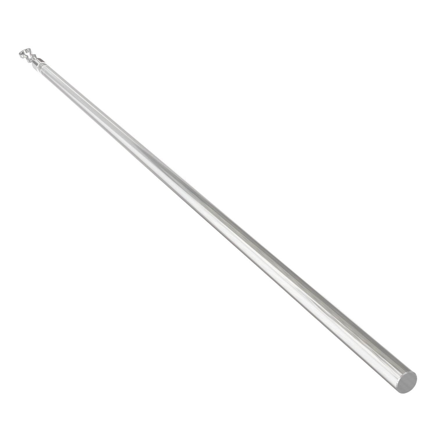 Tige Pour Rideau (Schleuderstab) En Plastique Transparent - 75 Cm - Pour Chariots De Rideaux Avec œillets