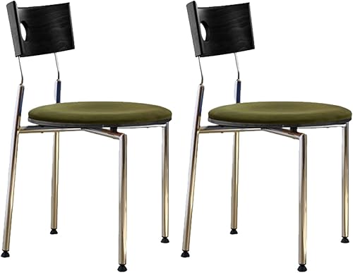 Miniatura 32 de Stackable Dining Chairs Set, Kitchen Chair with Curved Backrest, Upholstered Living Room Chair, Occasional Seat Dining Room Chairs with Metal