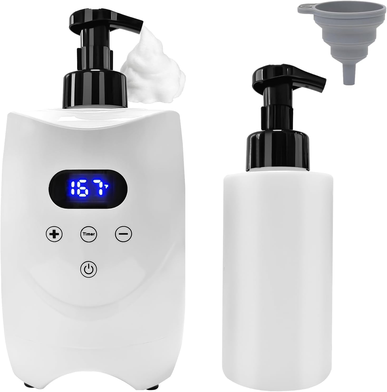 Hot Lather Machine for Shaving Professional Lather Maker for Men Face Shaving with 2 * 500ml Foam Bottle Large Capacity Shaving Foam Machine Warmer for Home Salon Barber Shop
