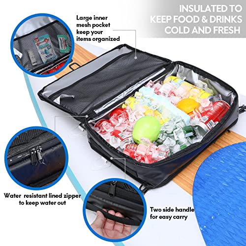 Haimont Paddle Board Accessories Cooler Sup Deck Cooler Bag For Stand-Up Paddleboard, Waterproof (Black, 10 Can) #TOP1