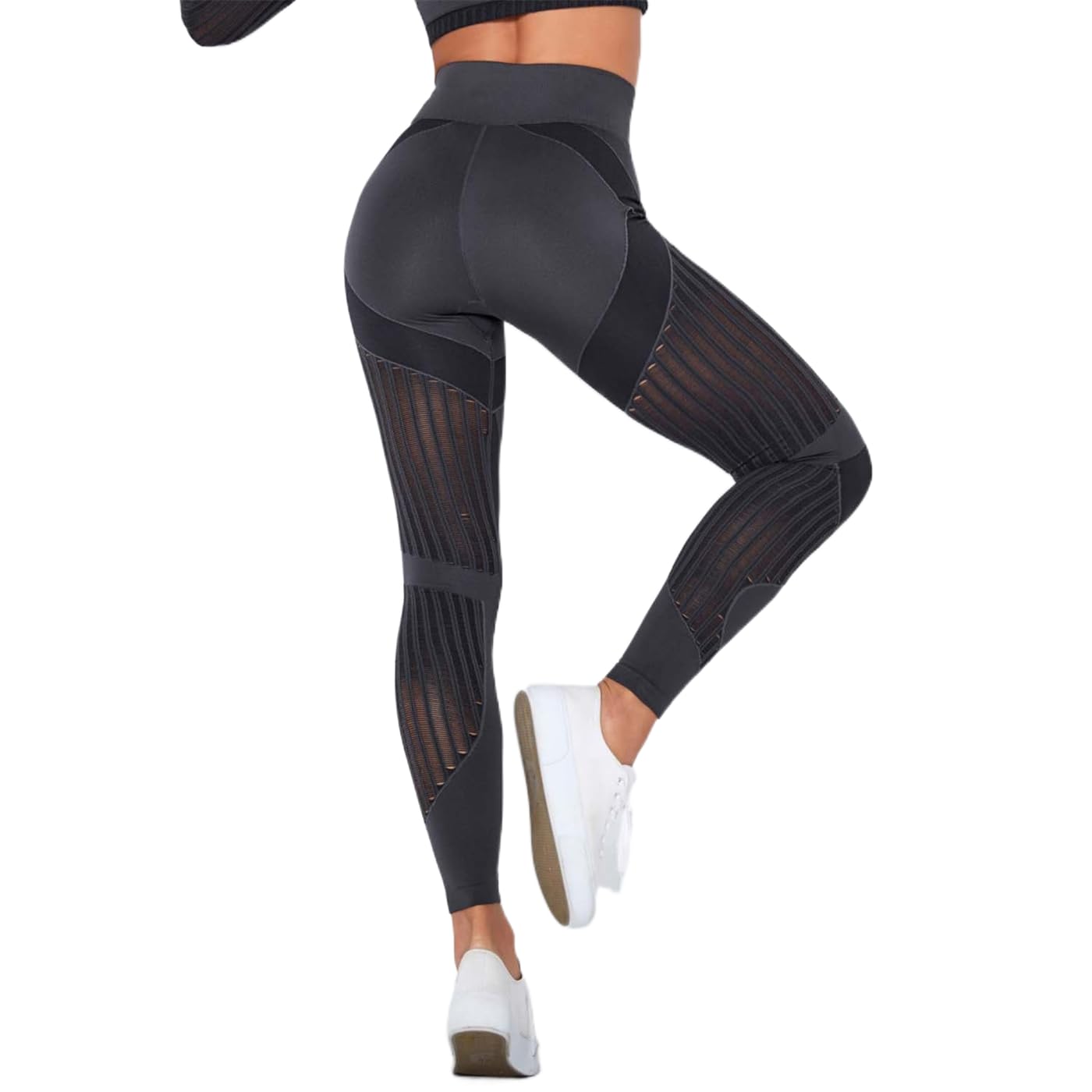 MEIION Leggings da donna a vita alta, pantaloni a compressione, per sport e palestra