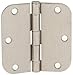 (Pack of 12) Tempo Satin Nickel 3.5" x 3.5" Door Hinges with 5/8" Radius Corners Brushed Nickel