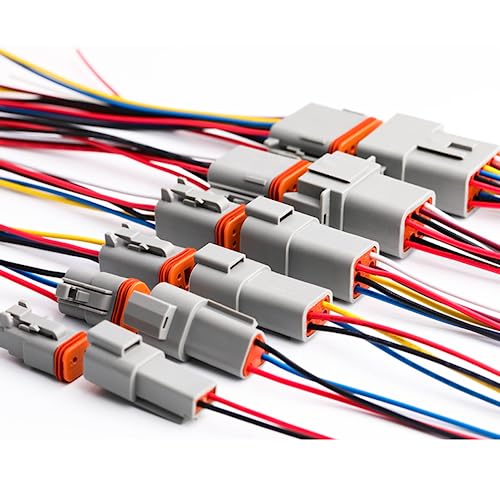 Deutsch 2 3 4 6 8 12 Pin Electrical Wire Connector Plugs With Cable DT02 DT03 DT04 DT06 DT08 DT12 (8 PIN)