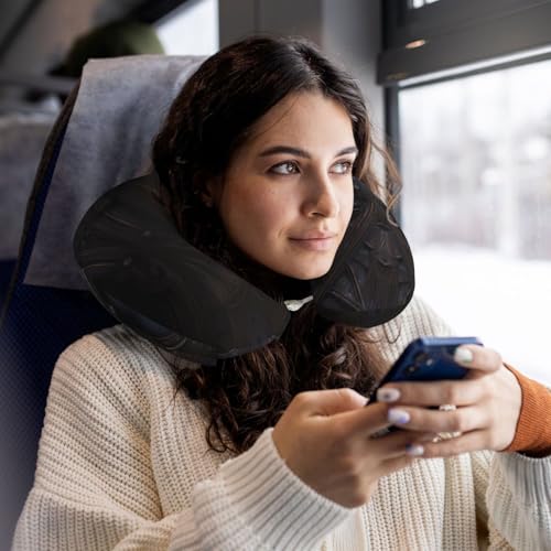 Almohada de viaje en forma de U color cobrizo cómoda miniatura 5