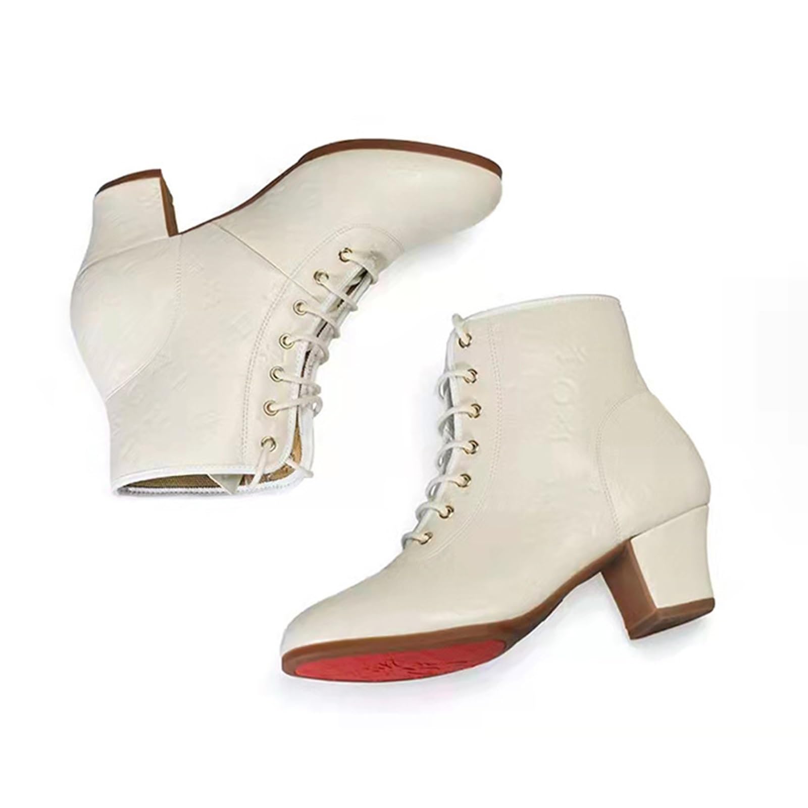Scarpe da Ballo Latino Scarpe da Ballo da Donna Stivaletti Corti Suola in Gomma Scarpe da Ballo quadrate Antiscivolo Scarpe da Ballo for Prestazioni Professionali Scarpe da Ballo da Sala