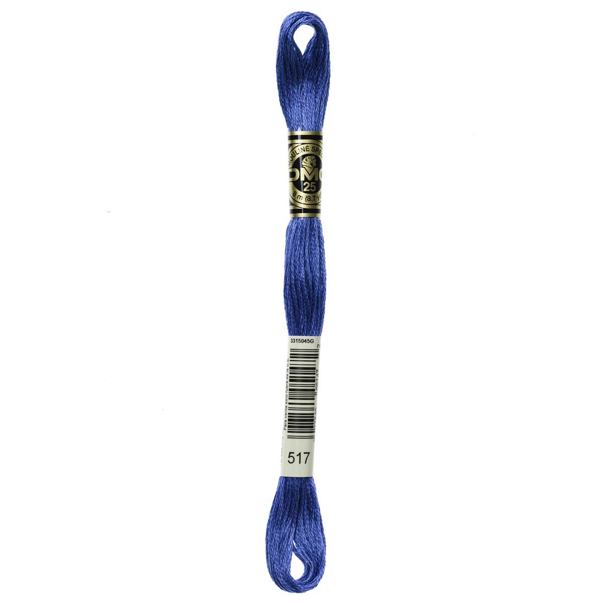 DMC Embroidery Floss Mouline Stranded Cotton Thread for Hand Embroidery and Sewing - Colour No: 517-3 x 8m Skeins — image 1