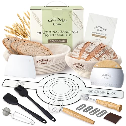 Sourdough Starter Kit, Banneton Bread Proofing Basket, Sourdough Bread Baking