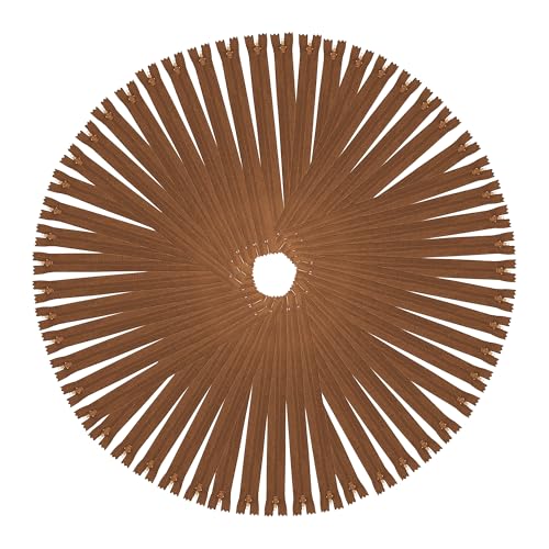 Image of Mandala Crafts 85 PCs Brown Assorted Lengths Nylon Zippers for Sewing